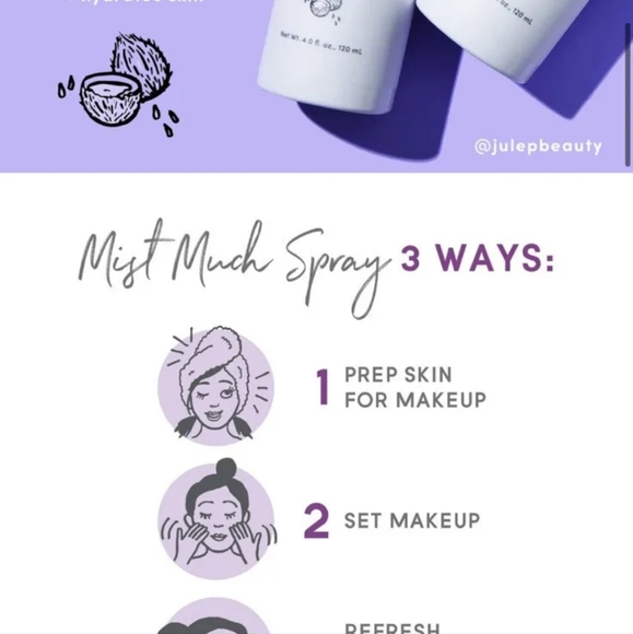 Julep "Mist Much" Coconut Water Facial Mist 4oz New and sealed - Picture 3 of 5